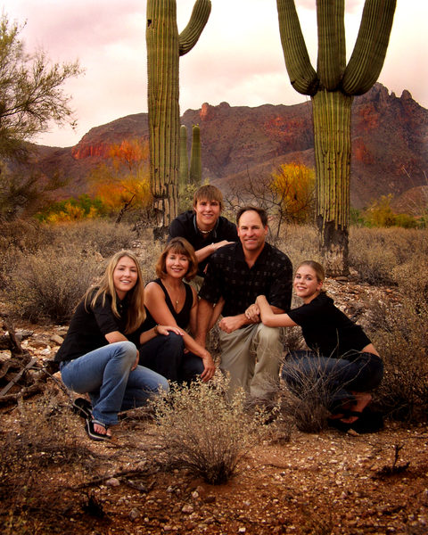 Sonoran Desert family portrait, Tucson AZ