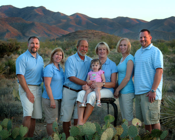 Outdoor family photography in Southern Arizona
